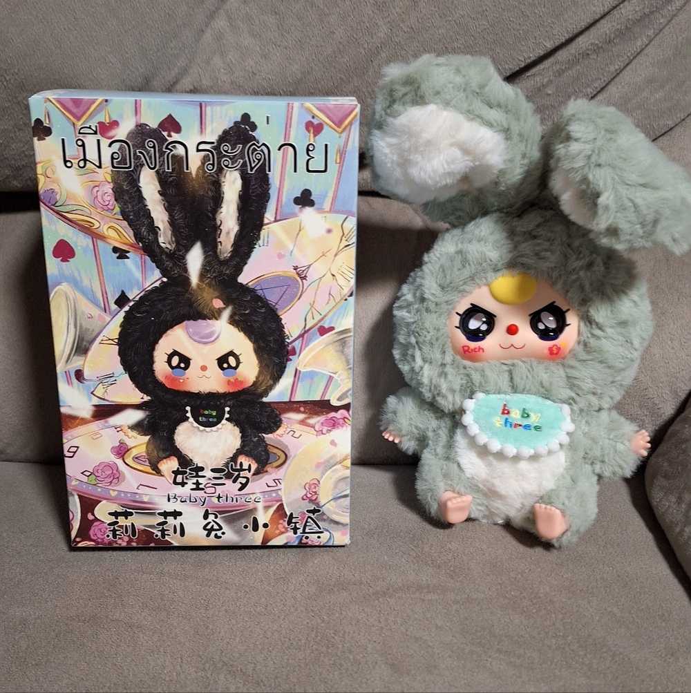 BABY THREE LILLY RABBIT TOWN SERIES -Green/Gray